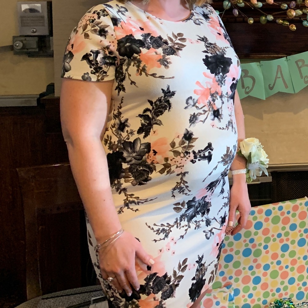 Pinkblush floral maternity dress